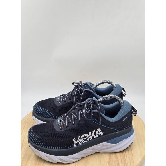 Hoka Bondi 7  Mens Ombre Blue Running Athletic Shoes Men\'s Size 7.5 2E main image 8